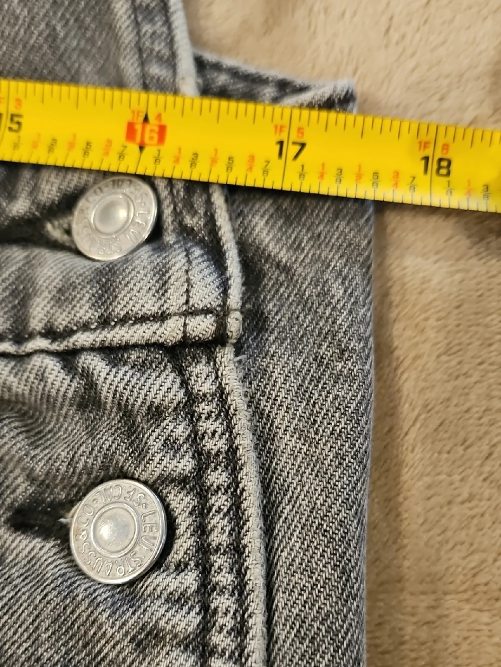 Levi's Gray Washed Denim Overalls - Picture 8 of 12